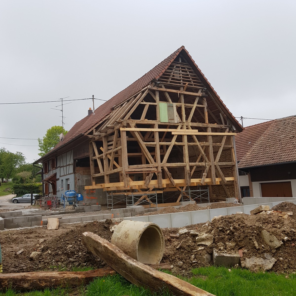 Rénovation d'une maison alsacienne haut-rhin