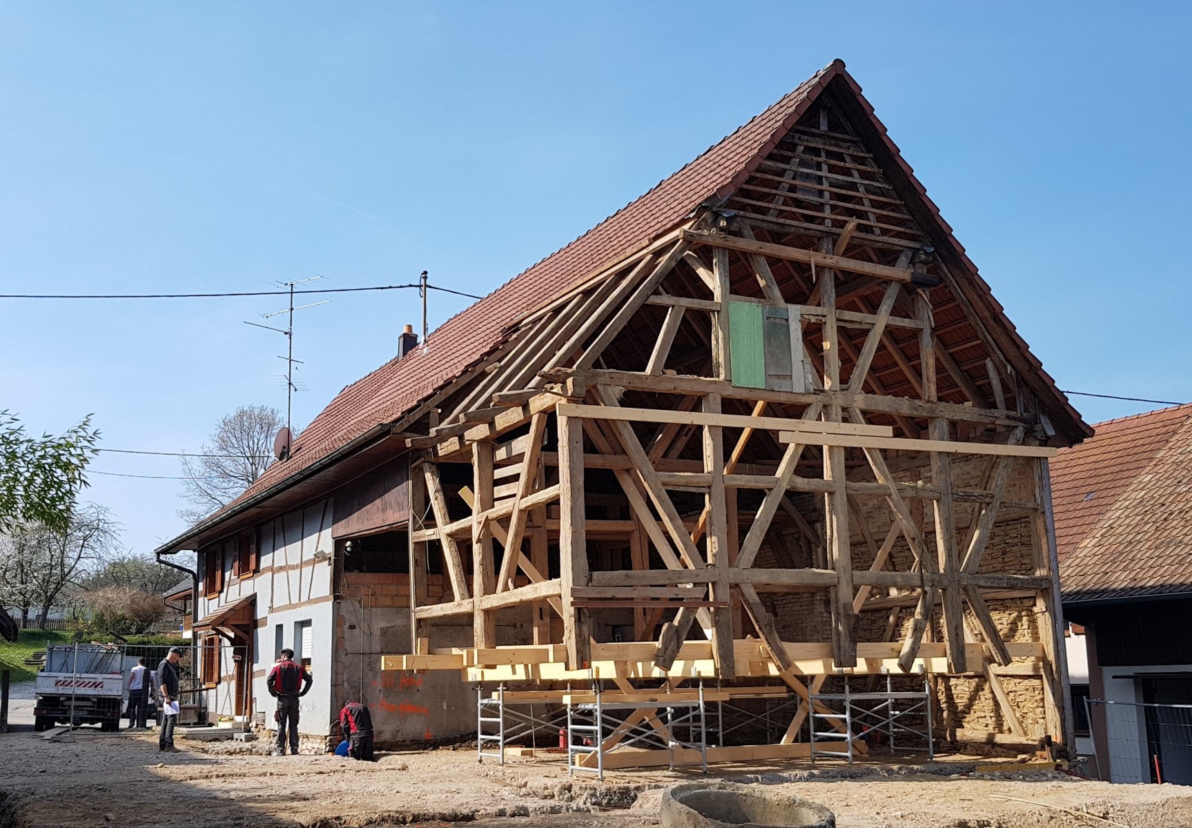 Rénovation d'une maison alsacienne haut rhin